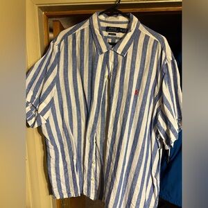 Ralph Lauren Polo Blue and White Button Up